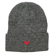 Mini Broken Heart Embroidered Long Beanie