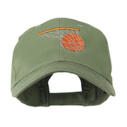 Basketball in Net Embroidered Cap