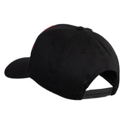 U.S. Marine Corps Veteran Red Patched Solid Cotton Twill Pro Style Cap - Black OSFM