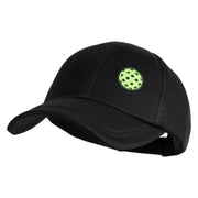 Pickleball Balls Embroidered Iron on  Patched Deluxe Performance Mesh Cap - Black OSFM