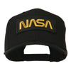 Black NASA Embroidered Patched High Profile Cap