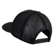 Old English White N Patched Cotton Deluxe Trucker Ball Cap - Charcoal Black OSFM