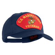 U.S. Marine Corps Veteran Red Patched Solid Cotton Twill Pro Style Cap - Navy OSFM
