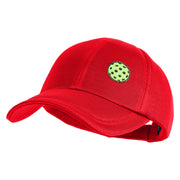Pickleball Balls Embroidered Iron on  Patched Deluxe Performance Mesh Cap - Red OSFM