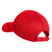 Pickleball Balls Embroidered Iron on  Patched Deluxe Performance Mesh Cap - Red OSFM