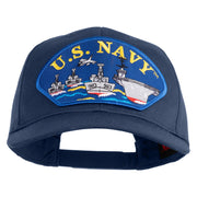 U.S. Navy Ships Blue Patched Solid Cotton Twill Pro Style Cap - Navy OSFM