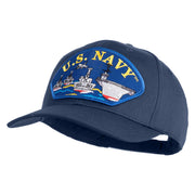 U.S. Navy Ships Blue Patched Solid Cotton Twill Pro Style Cap - Navy OSFM