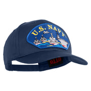 U.S. Navy Ships Blue Patched Solid Cotton Twill Pro Style Cap - Navy OSFM