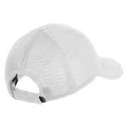 Pickleball Balls Embroidered Iron on  Patched Deluxe Performance Mesh Cap - White OSFM