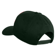 U.S. Marine Corps Veteran Red Patched Solid Cotton Twill Pro Style Cap - Dark Green OSFM