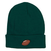 Football Embroidered Long Beanie