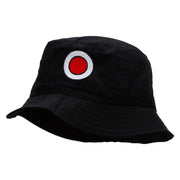 Japan Embroidered Bucket Hat - Black OSFM