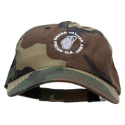 Army Grandfather Embroidered Enzyme Washed Camo Cap - Camo OSFM