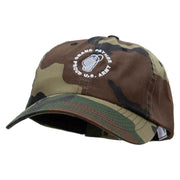 Army Grandfather Embroidered Enzyme Washed Camo Cap - Camo OSFM