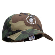 Army Grandfather Embroidered Enzyme Washed Camo Cap - Camo OSFM