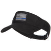 Thin Blue Line USA Flag Embroidered Washed Visor