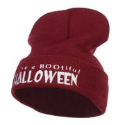 Have a Bootiful Halloween Embroidered Beanie