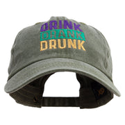 Drink Drank Drunk Cotton Twill Premium Pigment Dyed Cap - Dk-Green OSFM