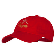 Glitter Christmas Bells Embroidered Unstructured Washed Cap