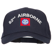 US Army 82nd Airborne Logo Embroidered Solid Cotton Pro Style Cap