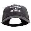 U.S Air Force Retired Embroidered Unstructured Pigment Dyed Cotton Cap - Black OSFM