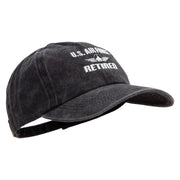 U.S Air Force Retired Embroidered Unstructured Pigment Dyed Cotton Cap - Black OSFM