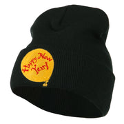 Happy New Year Balloon Embroidered Beanie