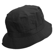 Scary Crescent Moon Embroidered Bucket Hat - Black OSFM