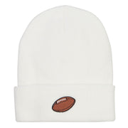 Football Embroidered Long Beanie