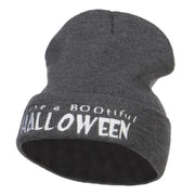 Have a Bootiful Halloween Embroidered Beanie