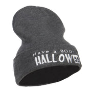 Have a Bootiful Halloween Embroidered Beanie