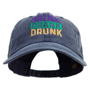 Drink Drank Drunk Cotton Twill Premium Pigment Dyed Cap - Navy OSFM