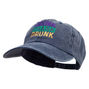 Drink Drank Drunk Cotton Twill Premium Pigment Dyed Cap - Navy OSFM