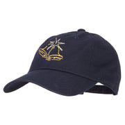 Glitter Christmas Bells Embroidered Unstructured Washed Cap