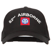 US Army 82nd Airborne Logo Embroidered Solid Cotton Pro Style Cap