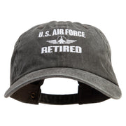 U.S Air Force Retired Embroidered Unstructured Pigment Dyed Cotton Cap - Dk-Green OSFM