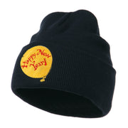 Happy New Year Balloon Embroidered Beanie