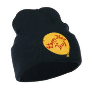 Happy New Year Balloon Embroidered Beanie