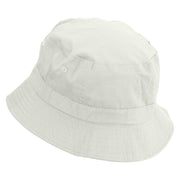 Scary Crescent Moon Embroidered Bucket Hat - White OSFM