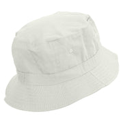 Scary Crescent Moon Embroidered Bucket Hat - White OSFM