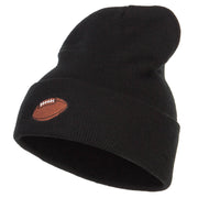 Football Embroidered Long Beanie