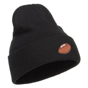 Football Embroidered Long Beanie