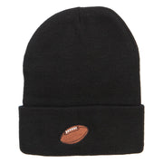 Football Embroidered Long Beanie