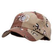 Army Grandfather Embroidered Enzyme Washed Camo Cap - Desert OSFM