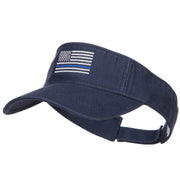 Thin Blue Line USA Flag Embroidered Washed Visor