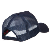 Thin Blue Line American Flag Embroidered Mesh Cap