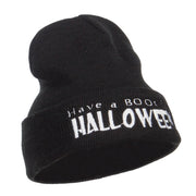 Have a Bootiful Halloween Embroidered Beanie