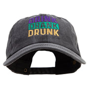 Drink Drank Drunk Cotton Twill Premium Pigment Dyed Cap - Black OSFM