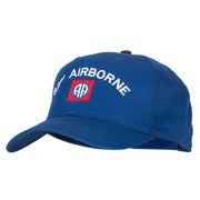 US Army 82nd Airborne Logo Embroidered Solid Cotton Pro Style Cap