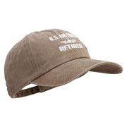 U.S Air Force Retired Embroidered Unstructured Pigment Dyed Cotton Cap - Dk-Beige OSFM